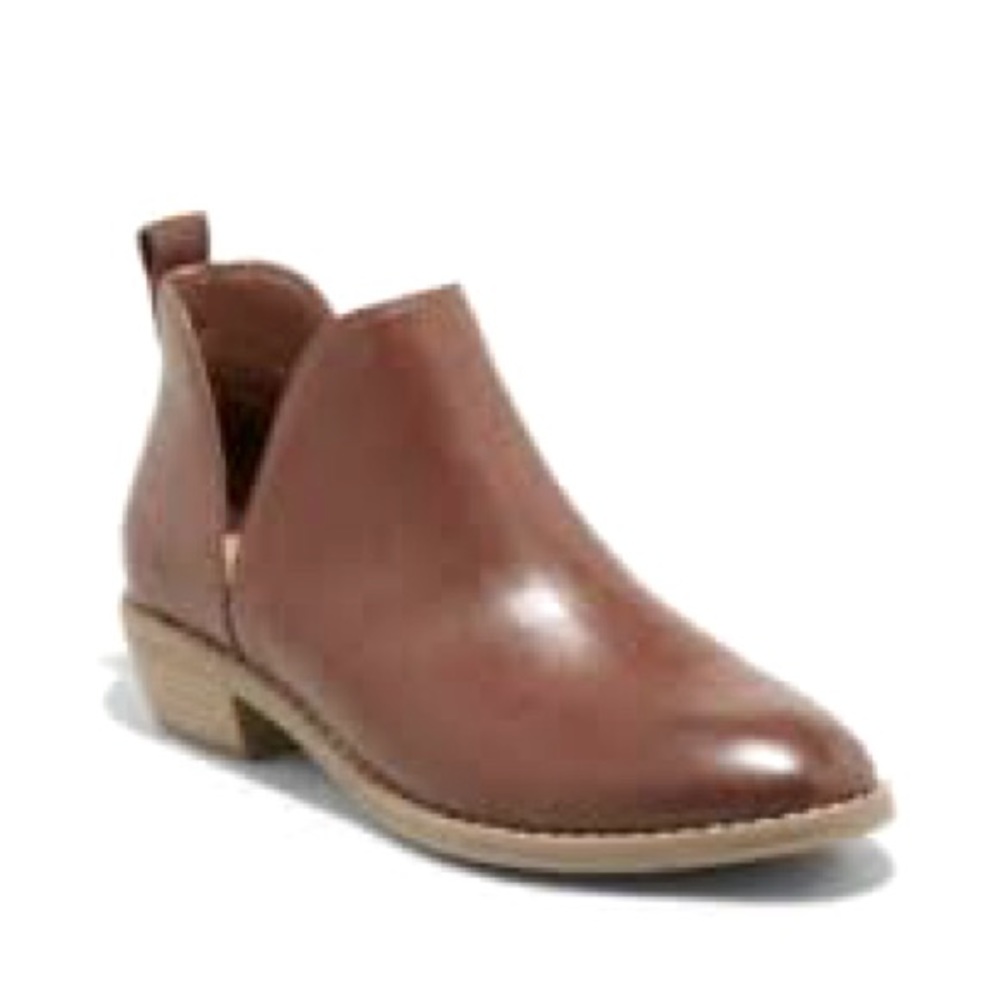 Universal Thread Cognac Chunky Heel Nora Split Ankle Boots size 9